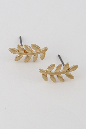 Leaf Inspired Shiny Earrings 6JCD10